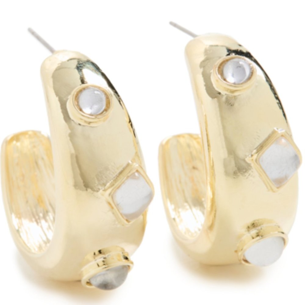 JULES SMITH - Chunky Vintage Crystal Hoops (Shopbop)
